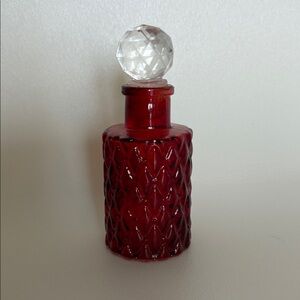 Vintage Red Perfume Bottle with Stopper